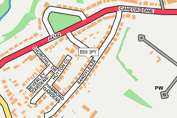 BS9 3PY map - OS OpenMap – Local (Ordnance Survey)