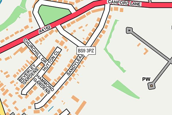 BS9 3PZ map - OS OpenMap – Local (Ordnance Survey)