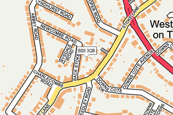 BS9 3QB map - OS OpenMap – Local (Ordnance Survey)