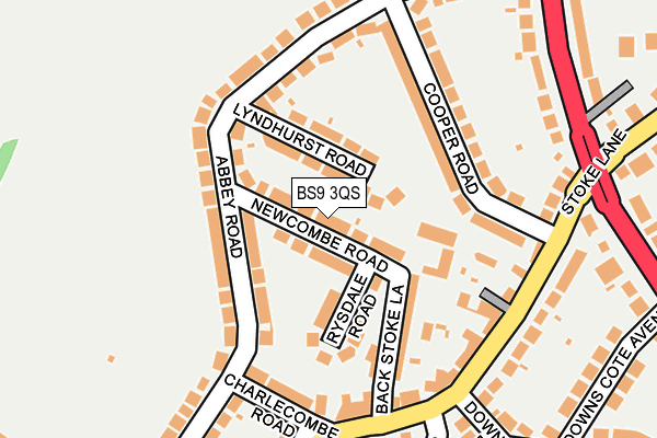 BS9 3QS map - OS OpenMap – Local (Ordnance Survey)