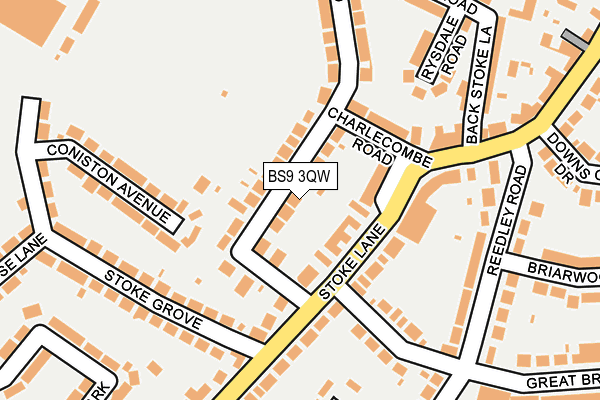 BS9 3QW map - OS OpenMap – Local (Ordnance Survey)