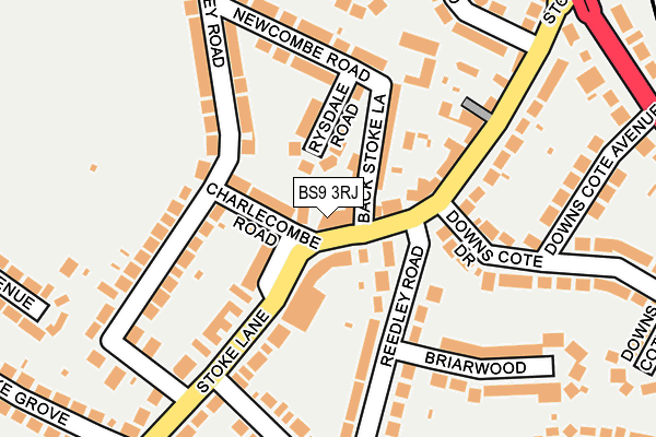 BS9 3RJ map - OS OpenMap – Local (Ordnance Survey)