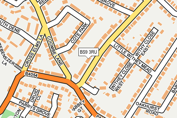 BS9 3RU map - OS OpenMap – Local (Ordnance Survey)