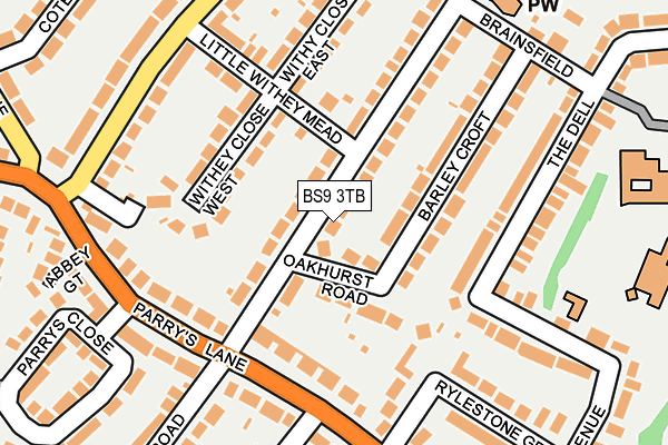 BS9 3TB map - OS OpenMap – Local (Ordnance Survey)