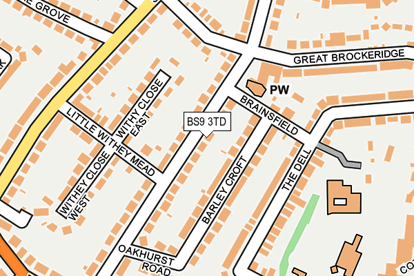 BS9 3TD map - OS OpenMap – Local (Ordnance Survey)