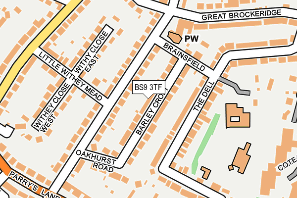 BS9 3TF map - OS OpenMap – Local (Ordnance Survey)