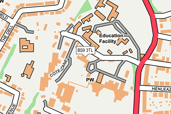 BS9 3TL map - OS OpenMap – Local (Ordnance Survey)