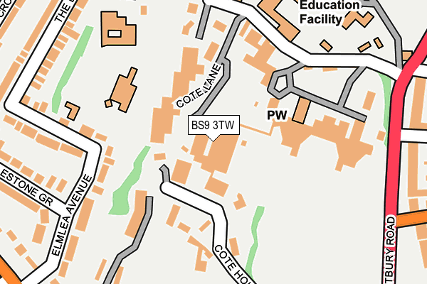 BS9 3TW map - OS OpenMap – Local (Ordnance Survey)