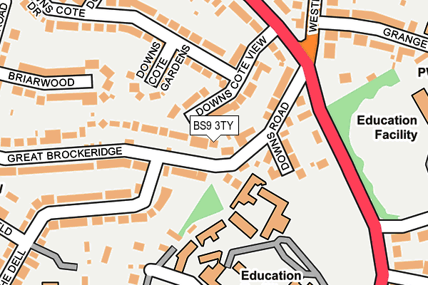 BS9 3TY map - OS OpenMap – Local (Ordnance Survey)