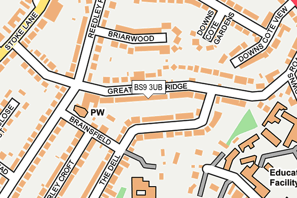 BS9 3UB map - OS OpenMap – Local (Ordnance Survey)