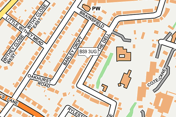 BS9 3UG map - OS OpenMap – Local (Ordnance Survey)