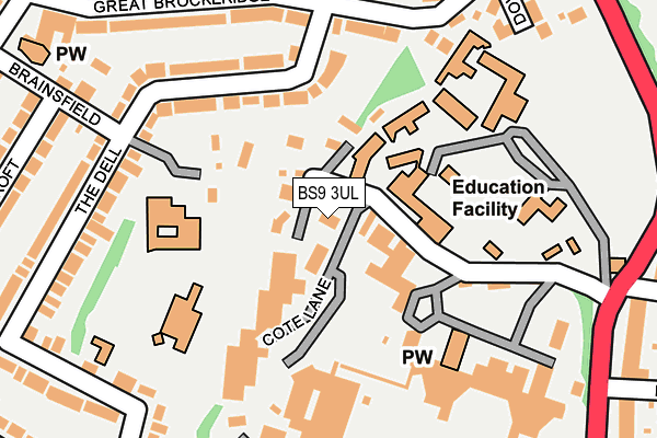 BS9 3UL map - OS OpenMap – Local (Ordnance Survey)