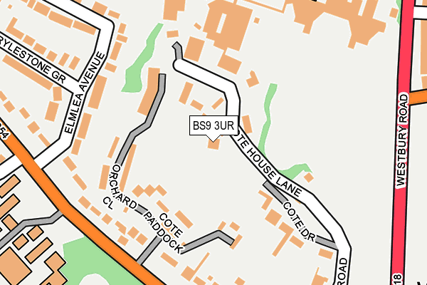 BS9 3UR map - OS OpenMap – Local (Ordnance Survey)