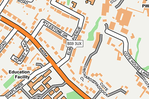 BS9 3UX map - OS OpenMap – Local (Ordnance Survey)