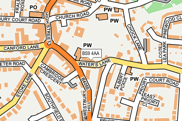 BS9 4AA map - OS OpenMap – Local (Ordnance Survey)