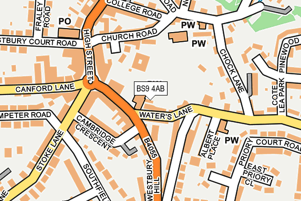 BS9 4AB map - OS OpenMap – Local (Ordnance Survey)