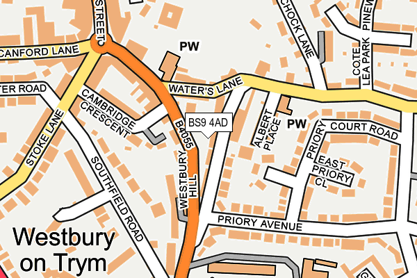 BS9 4AD map - OS OpenMap – Local (Ordnance Survey)