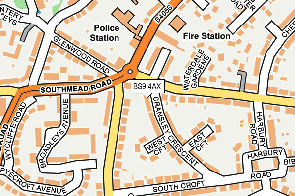 BS9 4AX map - OS OpenMap – Local (Ordnance Survey)