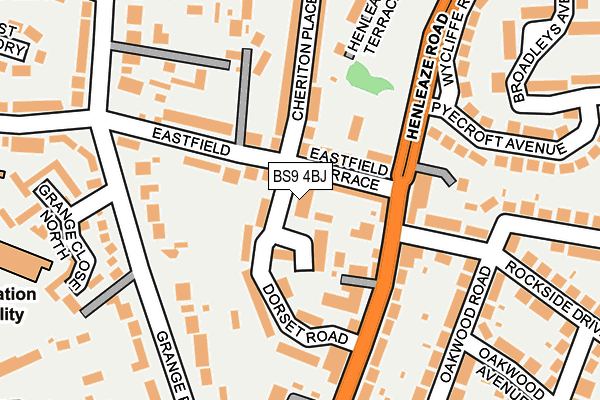 BS9 4BJ map - OS OpenMap – Local (Ordnance Survey)