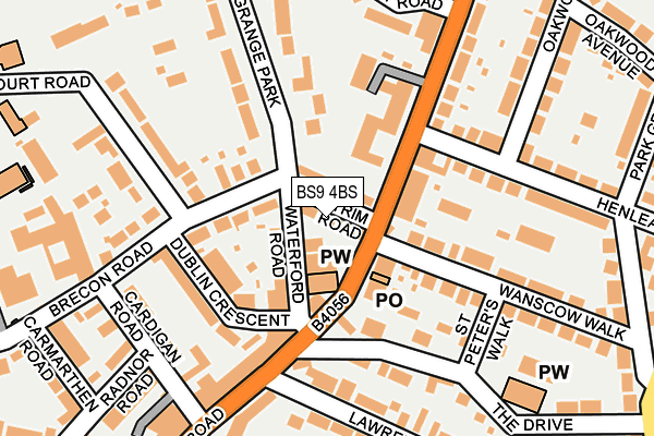 BS9 4BS map - OS OpenMap – Local (Ordnance Survey)