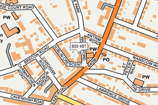 BS9 4BT map - OS OpenMap – Local (Ordnance Survey)