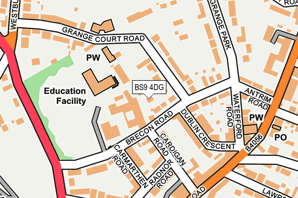 BS9 4DG map - OS OpenMap – Local (Ordnance Survey)
