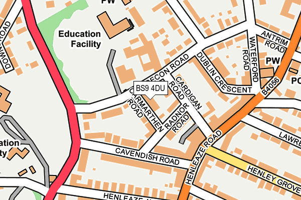 BS9 4DU map - OS OpenMap – Local (Ordnance Survey)