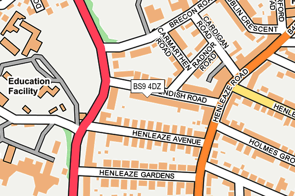 BS9 4DZ map - OS OpenMap – Local (Ordnance Survey)