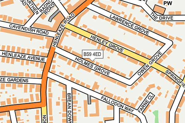 BS9 4ED map - OS OpenMap – Local (Ordnance Survey)