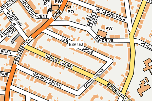 BS9 4EJ map - OS OpenMap – Local (Ordnance Survey)