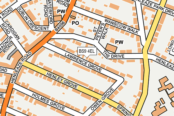 BS9 4EL map - OS OpenMap – Local (Ordnance Survey)