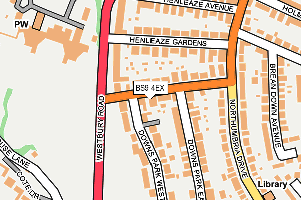 BS9 4EX map - OS OpenMap – Local (Ordnance Survey)