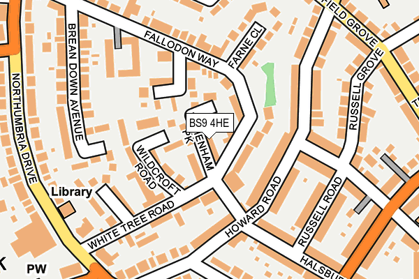 BS9 4HE map - OS OpenMap – Local (Ordnance Survey)