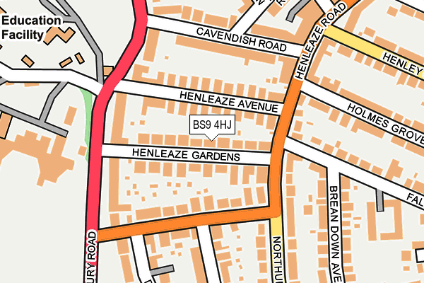 BS9 4HJ map - OS OpenMap – Local (Ordnance Survey)