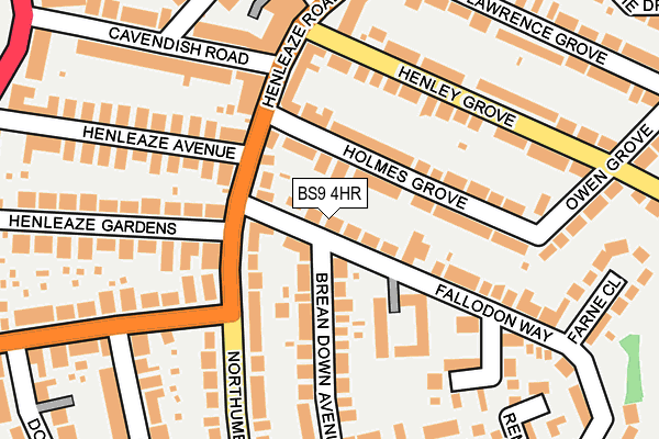 BS9 4HR map - OS OpenMap – Local (Ordnance Survey)