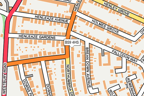 BS9 4HS map - OS OpenMap – Local (Ordnance Survey)