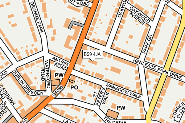 BS9 4JA map - OS OpenMap – Local (Ordnance Survey)