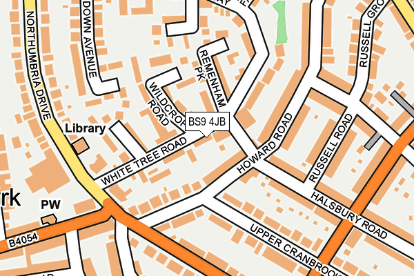 BS9 4JB map - OS OpenMap – Local (Ordnance Survey)