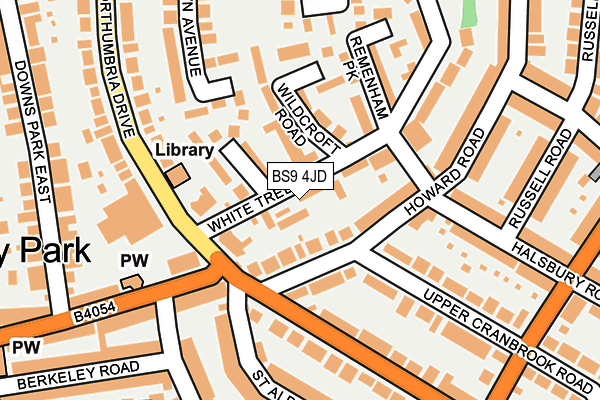 BS9 4JD map - OS OpenMap – Local (Ordnance Survey)