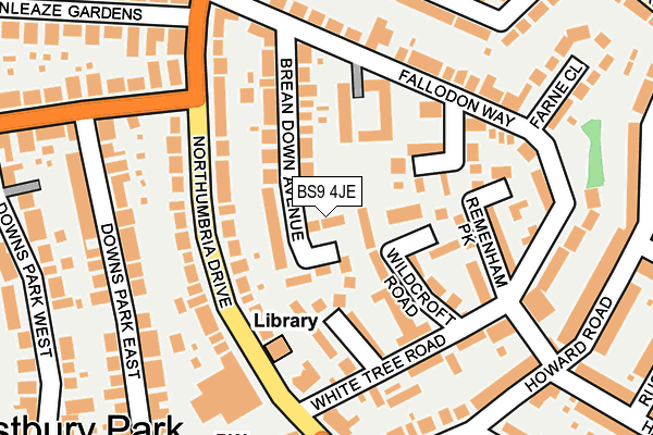 BS9 4JE map - OS OpenMap – Local (Ordnance Survey)