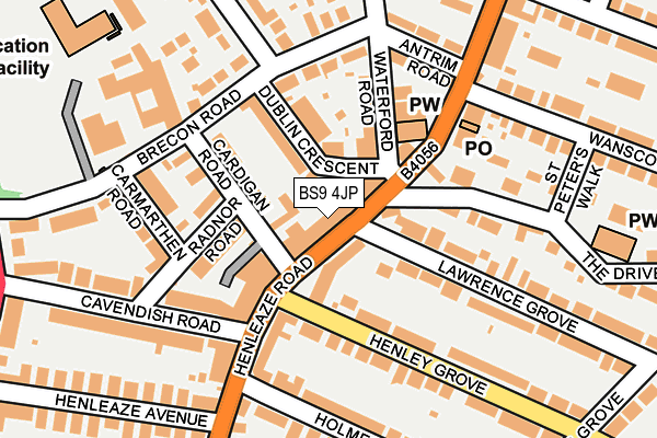 BS9 4JP map - OS OpenMap – Local (Ordnance Survey)