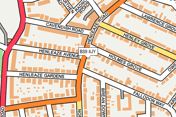 BS9 4JY map - OS OpenMap – Local (Ordnance Survey)