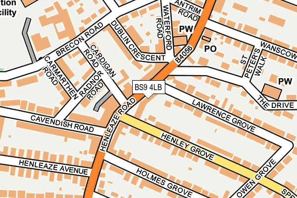 BS9 4LB map - OS OpenMap – Local (Ordnance Survey)