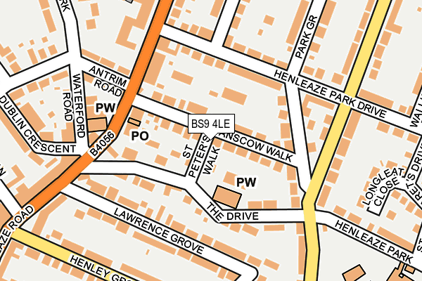 BS9 4LE map - OS OpenMap – Local (Ordnance Survey)