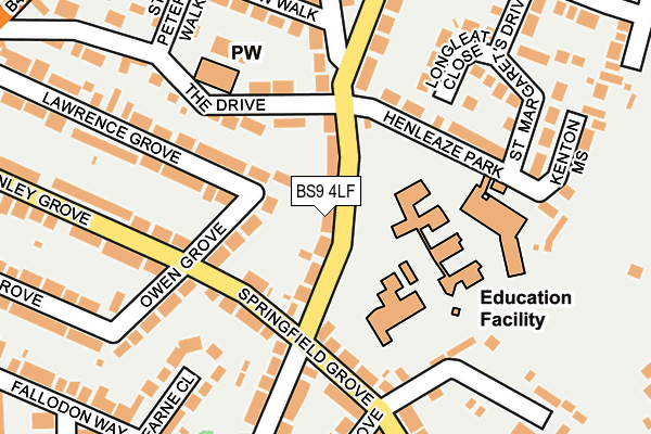 BS9 4LF map - OS OpenMap – Local (Ordnance Survey)