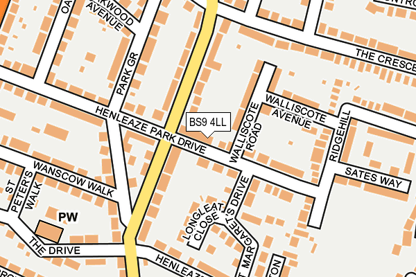 BS9 4LL map - OS OpenMap – Local (Ordnance Survey)