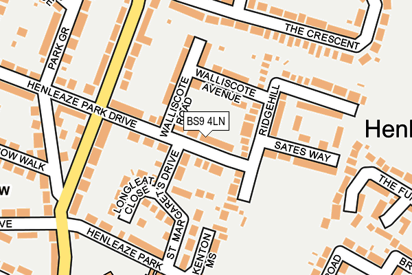BS9 4LN map - OS OpenMap – Local (Ordnance Survey)