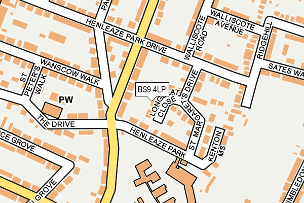 BS9 4LP map - OS OpenMap – Local (Ordnance Survey)