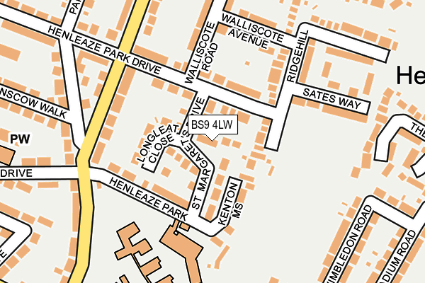 BS9 4LW map - OS OpenMap – Local (Ordnance Survey)