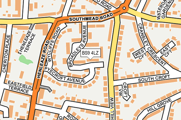 BS9 4LZ map - OS OpenMap – Local (Ordnance Survey)